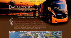 Desktop Screenshot of bayoushoresrvresort.com